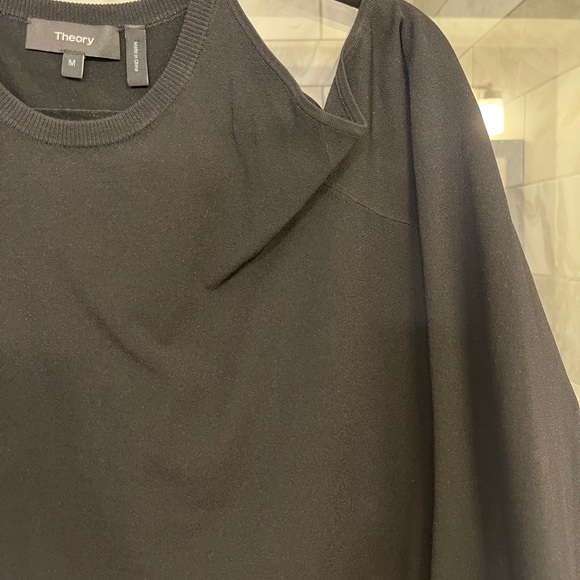 Theory - Cold Shoulder Black Sweater - Picture 2 of 2